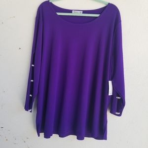 89th & Madison purple silver blouse 3x